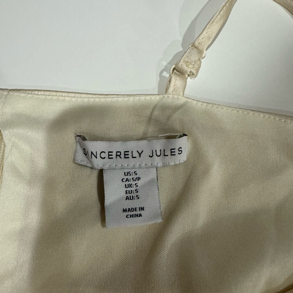 Cream satin draped bandana crop top